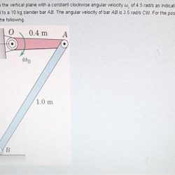 The crank oa rotates in the vertical plane