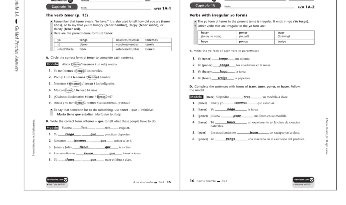 Realidades 2 guided practice answers