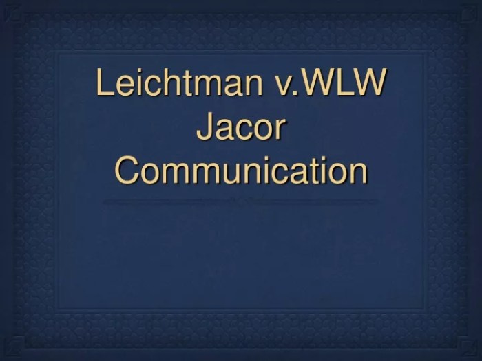 Leichtman v wlw case brief