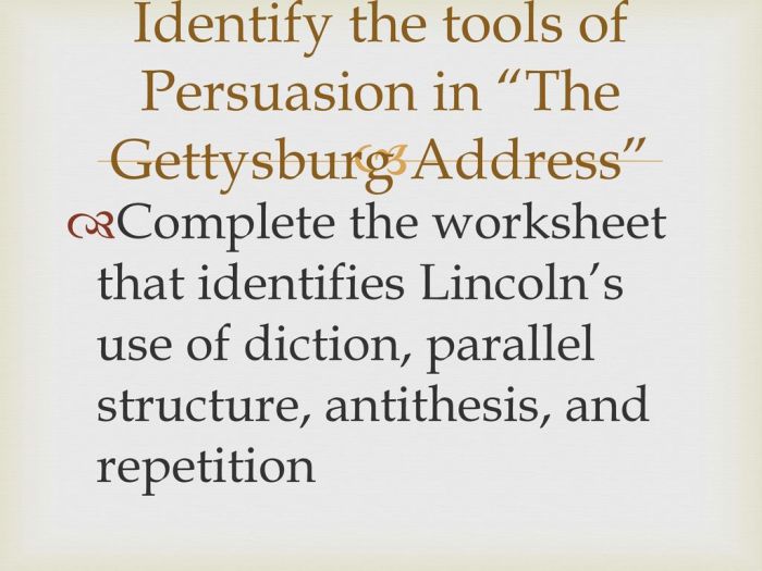 Parallel structure in the gettysburg address