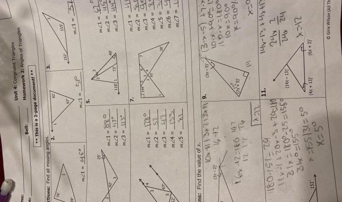 Unit 5 relationships in triangles quiz 5-1 answer key