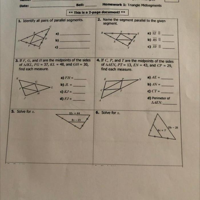 Unit 5 relationships in triangles quiz 5-1 answer key