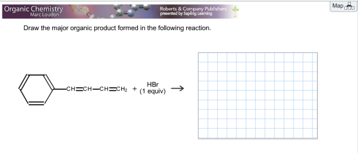 Draw the major organic product formed in the following reaction.