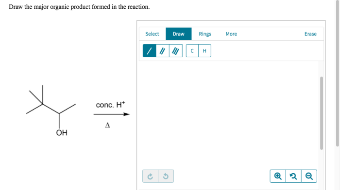 Draw the major organic product formed in the following reaction.